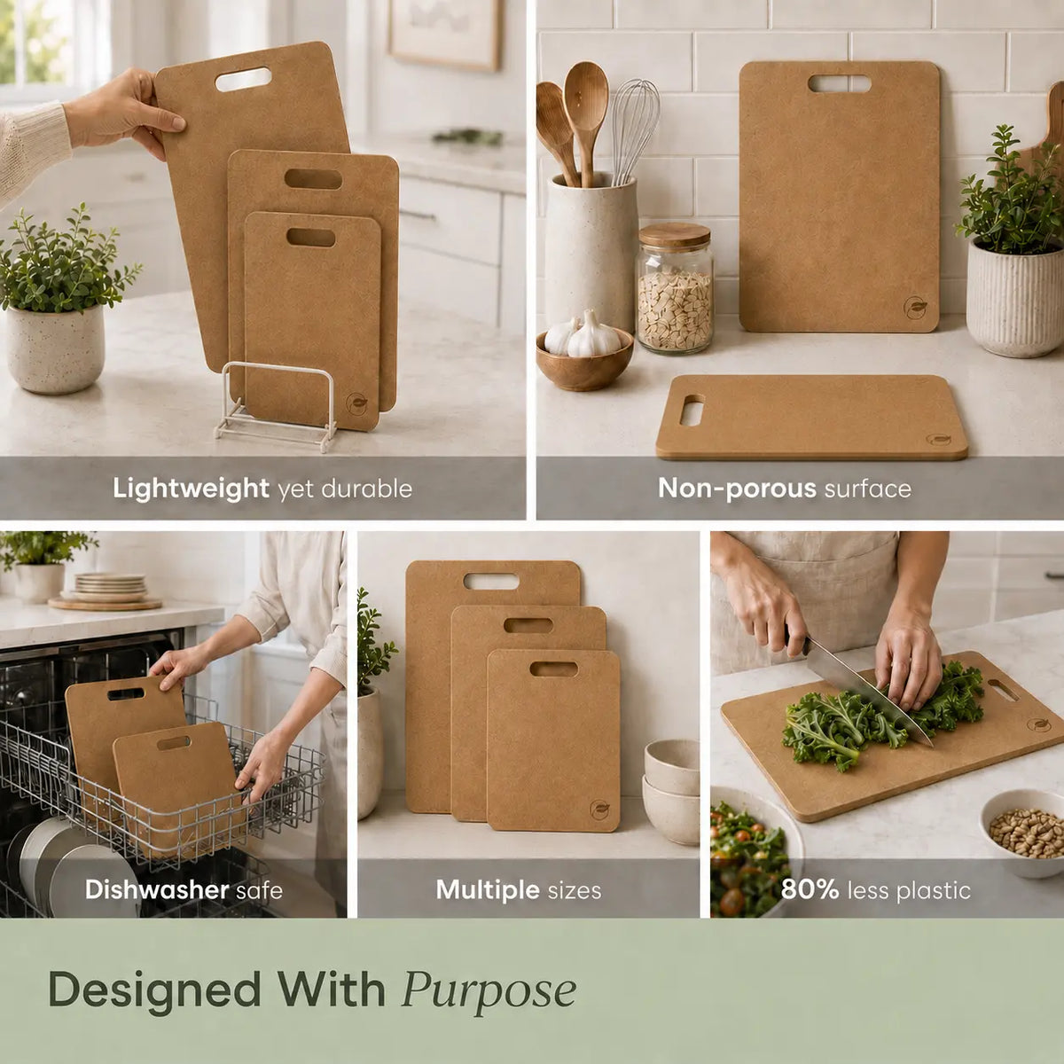 Wood Fibre Cutting Board Trio